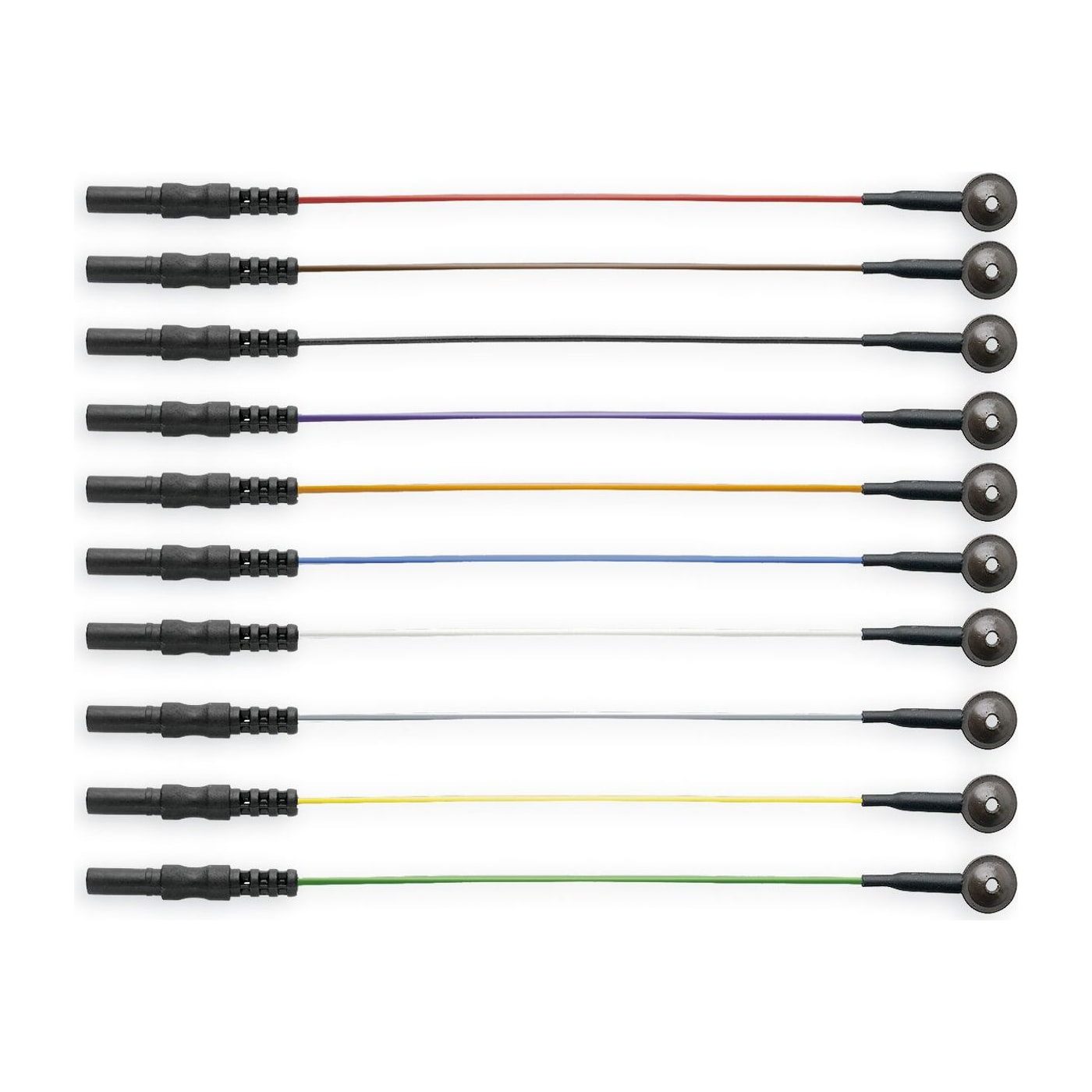 Cupule Ag/AgCl 10 mm, câble 100 cm, jeu de 10